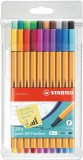 STABILO® Fineliner point 88® Etui - 20er Pack - mit 20 verschiedenen Farben Finelineretui 0,4 mm