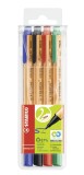 STABILO® Filzschreiber GREENpoint® - 0,8 mm, 4er Pack sortiert Faserschreiberetui 0,8 mm