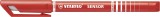 STABILO® Fineliner mit gefederter Spitze - SENSOR F - fein - Einzelstift - rot Fineliner rot