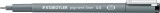 Staedtler® Feinschreiber pigment liner - 0,6 mm, schwarz Fineliner schwarz 0,6 mm silber