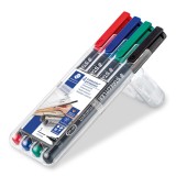 Staedtler® Feinschreiber Universalstift Lumocolor® - permanent, S, 4 Farben Staedtler® Box