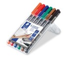 Staedtler® Feinschreiber Universalstift Lumocolor® - permanent, S, 6 Farben Staedtler® Box