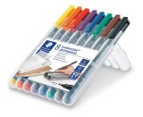 Staedtler® Feinschreiber Universalstift Lumocolor® - permanent, F, 8 Farben Staedtler® Box