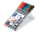 Staedtler® Feinschreiber Universalstift Lumocolor® - permanent, M, 6 Farben Staedtler® Box