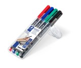 Staedtler® Feinschreiber Universalstift Lumocolor® - permanent, B, 4 Farben Staedtler® Box