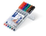 Staedtler® Feinschreiber Universalstift Lumocolor® - non-permanent, S, 6 Farben Staedtler® Box