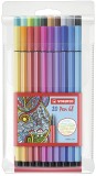 STABILO® Premium-Filzstift - Pen 68 - 20er Pack - mit 20 verschiedenen Farben Faserschreiberetui