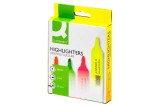 Q-Connect® Textmarker - ca. 2 - 5 mm, 4er Pack Textmarker gelb, grün, orange, rosa ca. 2 - 5 mm