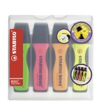 STABILO® Premium-Textmarker - BOSS EXECUTIVE - 4er Pack - grün, pink, orange, gelb Textmarker