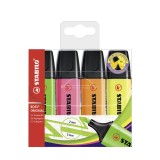 STABILO® Textmarker - BOSS ORIGINAL - 4er Pack - gelb, orange, grün, pink Textmarker 2 + 5 mm