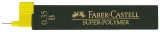 Faber-Castell Feinmine SUPER-POLYMER - 0,35 mm, B, tiefschwarz, 12 Minen Feinmine tiefschwarz B