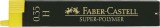 Faber-Castell Feinmine SUPER-POLYMER - 0,35 mm, H, tiefschwarz, 12 Minen Feinmine tiefschwarz H