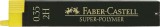 Faber-Castell Feinmine SUPER-POLYMER - 0,35 mm, 2H, tiefschwarz, 12 Minen Feinmine tiefschwarz 2H