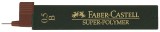 Faber-Castell Feinmine SUPER POLYMER - 0,5 mm, B, tiefschwarz, 12 Minen Feinmine tiefschwarz 0,5 mm