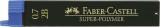 Faber-Castell Feinmine SUPER POLYMER - 0,7 mm, 2B, tiefschwarz, 12 Minen Feinmine tiefschwarz 0,7 mm