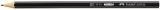 Faber-Castell Bleistift 1111 - HB, schwarz Bleistift HB ohne Radierer schwarz