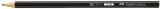 Faber-Castell Bleistift 1111 - B, schwarz Bleistift B ohne Radierer schwarz