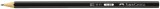 Faber-Castell Bleistift 1111 - 2B, schwarz Bleistift 2B ohne Radierer schwarz