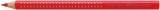 FABER-CASTELL Buntstift Jumbo GRIP - geraniumrot hell ergonomische Dreikantform mit Namensfeld 4 mm