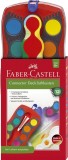 FABER-CASTELL CONNECTOR Farbkasten - 12 Farben, inkl. Deckweiß, rot Farbkasten