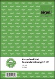 SIGEL Kassenberichte/Bestandsrechnung - A5, 50 Blatt Kassenbuch A5 MP = Mikroperforation 50 Blatt