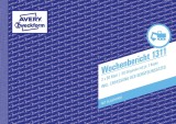 Avery Zweckform® 1311 Wochenbericht, DIN A5 quer, vorgelocht, 2 x 50 Blatt, weiß, gelb Rapport
