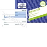 Avery Zweckform® 1250 Quittung MwSt. separat ausgewiesen - A6 quer, MP, fälschungssicher, 100 Blatt, weiß