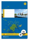 Staufen® style Heft LIN3R - A4 16 Blatt 80g/qm 4/4/4mm liniert farbig Heft A4 80 g/qm 16 Blatt