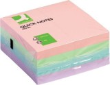Q-Connect® Haftnotiz-Würfel - Pastellfarben, 76 x 76 mm Haftnotizklotz Pastellfarben (sortiert)