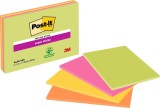 Post-it® SuperSticky Meeting Notes Neon - 152 x 101 mm, 4 x 45 Blatt Haftnotiz 152 mm 101 mm Papier