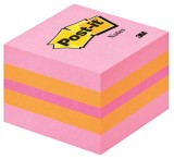 Post-it® Haftnotiz-Würfel Mini - 51 x 51 mm, pink Haftnotiz pink 51 mm 51 mm 400 Blatt