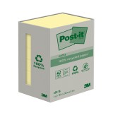 Post-it® Recycling Notes - 38 x 51 mm, pastellgelb, 6 x 100 Blatt Haftnotiz gelb 38 mm 51 mm