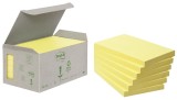 Post-it® Recycling Notes - 126 x 76 mm, pastellgelb, 6 x 100 Blatt Haftnotiz gelb 126 mm 76 mm