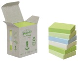 Post-it® Recycling Notes - 38 x 51 mm, Rainbow pastell, 6 x 100 Blatt Haftnotiz rainbow 38 mm 51 mm