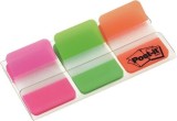 Post-it® Index STRONG - 25,4 x 38 mm, Leuchtfarben, 3x 22 Streifen Vollflächige Farbe. 25,4 mm