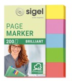 SIGEL Page Marker Brillant - 50 x 12 mm, sortiert, 5x 20 Streifen Index Marker 50 mm 12 mm Papier