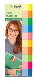 SIGEL Page Marker Multicolor - 50 x 15 mm, sortiert, 10x 50 Streifen Index Marker 50 mm 15 mm Papier