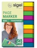 SIGEL Page Marker Folie - 50 x 6 mm, sortiert, 10x 40 Streifen Index Marker 50 mm 6 mm Folie