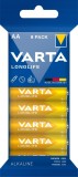 Varta Batterien LONGLIFE - Mignon/LR06/AA, 1,5 V, 8er Pack Batterie Mignon/LR06/AA 1,5 Volt Alkaline
