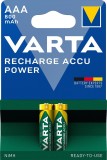 Varta Rechargeable Accu Power - Micro/AAA, 1,2 V, 800 mAh, 2er-Bister Akku Micro/LR03/AAA 1,2 Volt