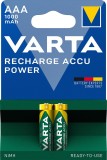 Varta Rechargeable Accu Power - Micro/AAA, 1,2 V, 1000 mAh, 2er-Bister Akku Micro/LR03/AAA 1,2 Volt