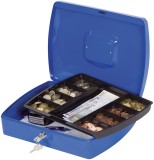 Q-Connect® Geldkassette - 325 x 235 x 85mm, blau Geldkassette blau 325 mm 85 mm 235 mm