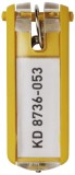 Durable Schlüsselanhänger KEY CLIP - gelb - Beutel mit 6 Stück Schlüsselanhänger gelb