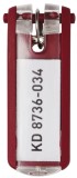 Durable Schlüsselanhänger KEY CLIP - rot - Beutel mit 6 Stück Schlüsselanhänger rot 69 x 29 mm