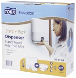 Tork® Elevation Starter Pack Handtuchspender Interfold Mini - weiß Handtuchspender 302 mm 295 mm