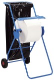 Wypall® Fahrbarer Bodenständer für L20 Wischtuch-Großrollen, blau inkl. Abfallsack Rollenhalter