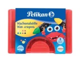Pelikan® Wachsmalstift 665/8 - 8 Farben sortiert, dreieckig, Box mit 8 Stiften + 1 Schaber 11 mm
