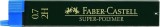 Faber-Castell Feinmine SUPER POLYMER - 0,7 mm, 2H, tiefschwarz, 12 Minen Feinmine tiefschwarz 0,7 mm