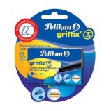 Pelikan® griffix® Patrone für Tintenschreiber, blau, Typ T1RB Tintenpatrone blau Blister 2x5 T1RB