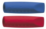 Faber-Castell Polybeutel Radierer GRIP Eraser Cap, farbig Radierer rot/blau 10 x 10 x 40 mm Papier